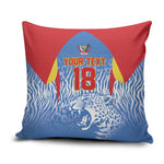 Custom DR Congo Football 2026 Pillow Cover Leopard Power Fan Style