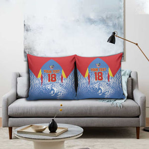 Custom DR Congo Football 2026 Pillow Cover Leopard Power Fan Style