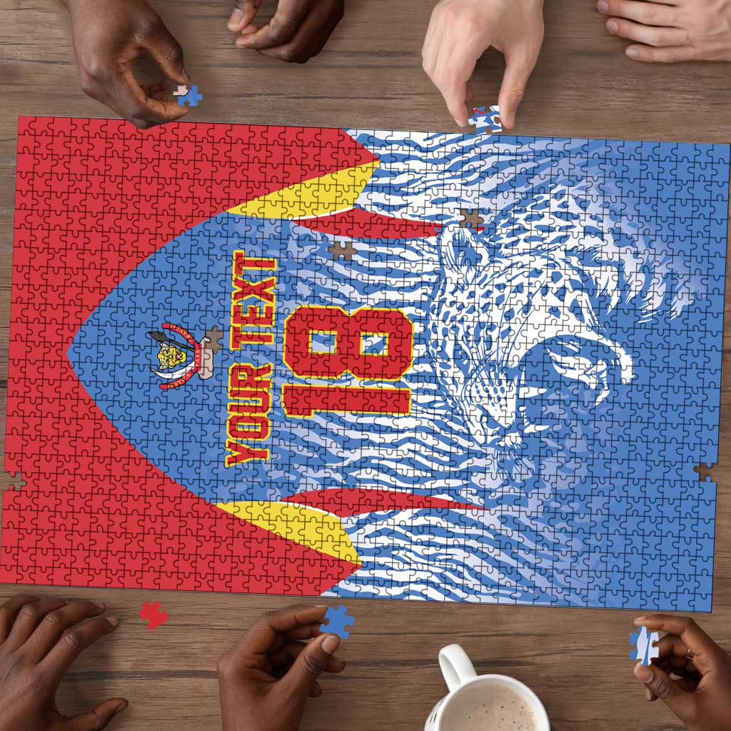 Custom DR Congo Football 2026 Puzzle Leopard Power Fan Style