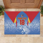 Custom DR Congo Football 2026 Rubber Doormat Leopard Power Fan Style