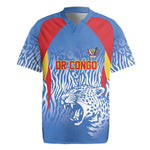 Custom DR Congo Football 2026 Rugby Jersey Leopard Power Fan Style