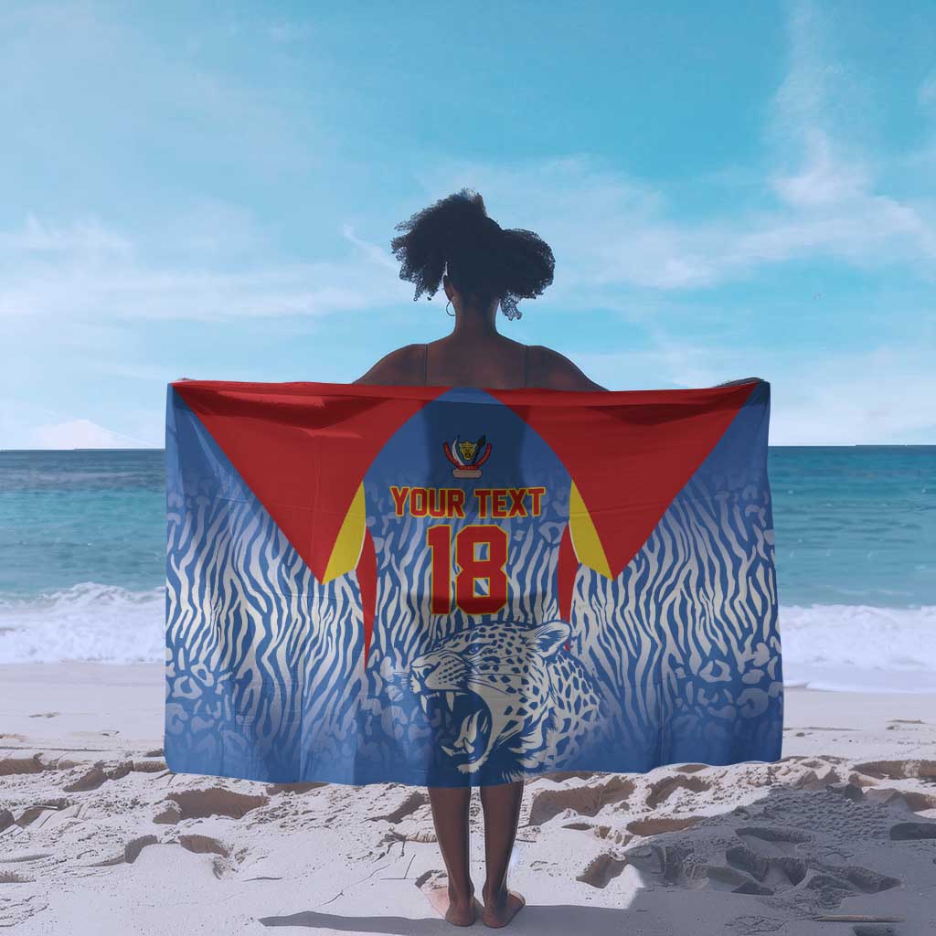 Custom DR Congo Football 2026 Sarong Leopard Power Fan Style