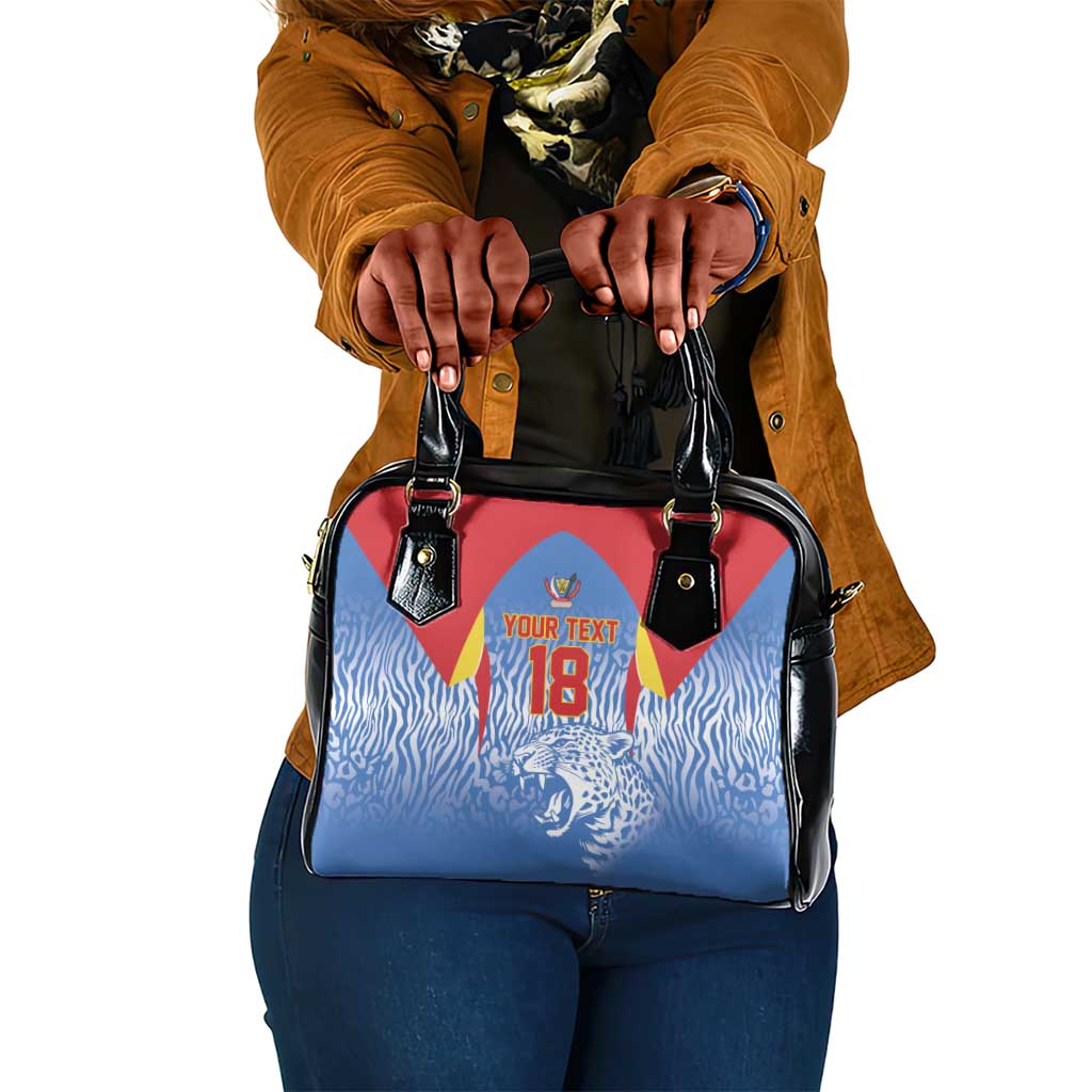 Custom DR Congo Football 2026 Shoulder Handbag Leopard Power Fan Style