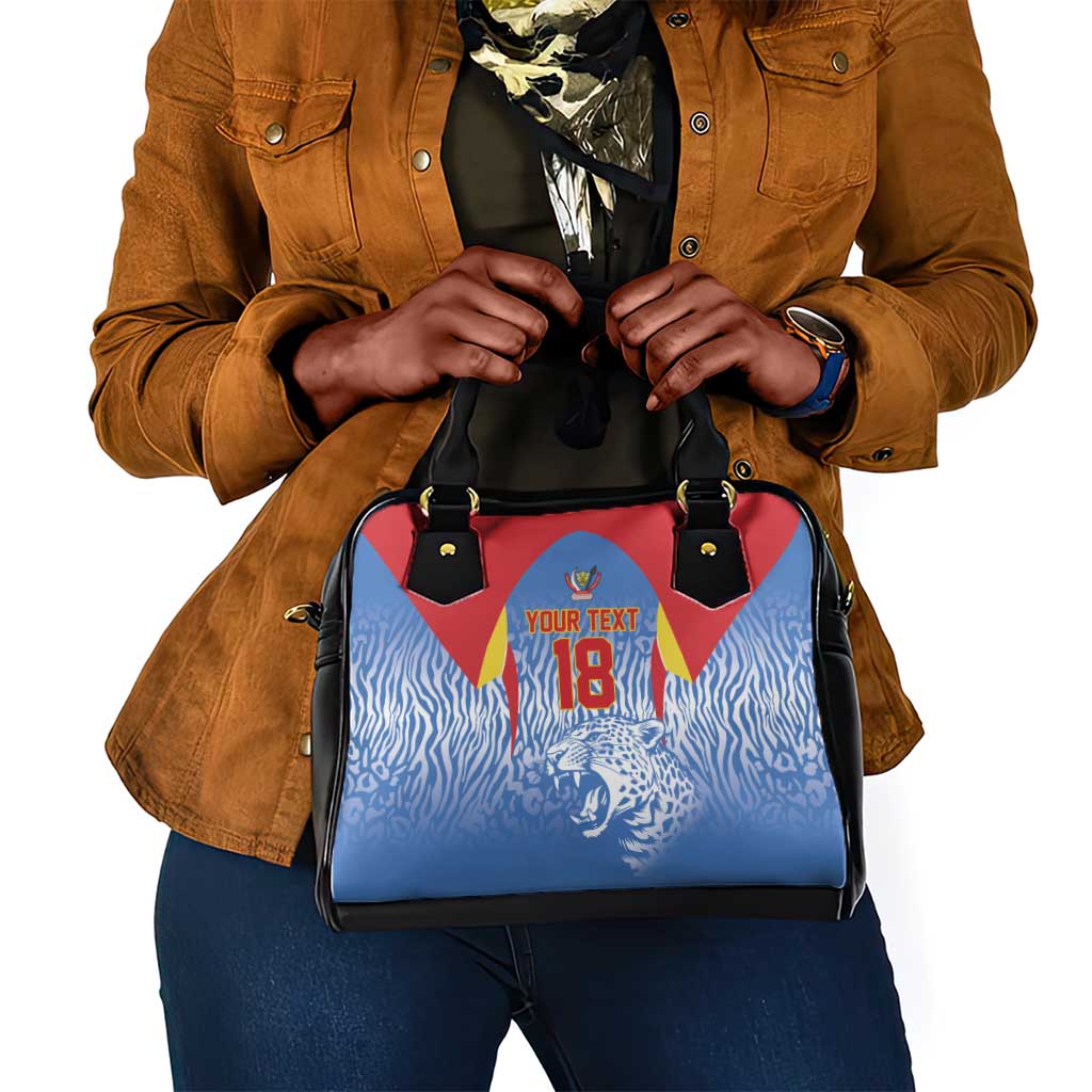Custom DR Congo Football 2026 Shoulder Handbag Leopard Power Fan Style