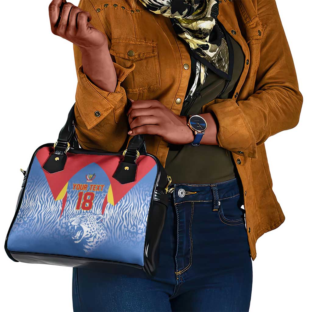 Custom DR Congo Football 2026 Shoulder Handbag Leopard Power Fan Style