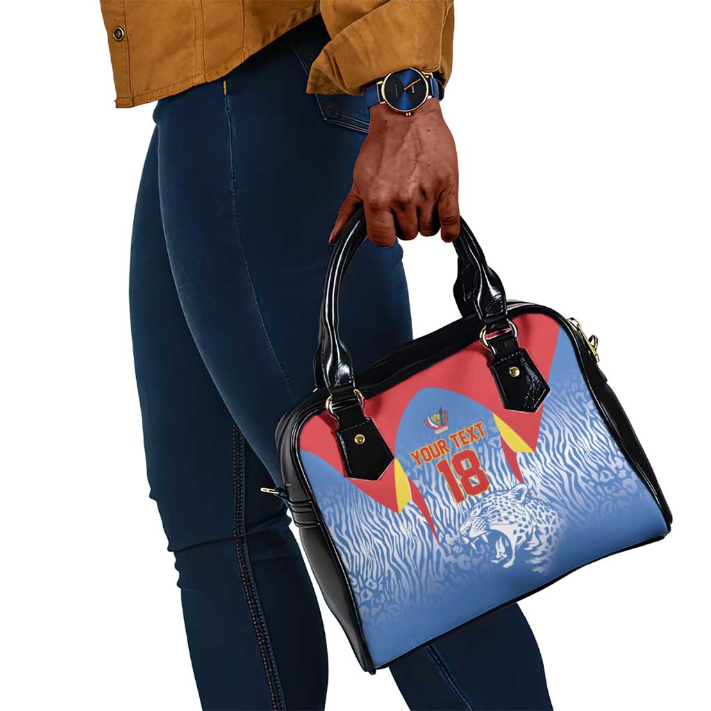 Custom DR Congo Football 2026 Shoulder Handbag Leopard Power Fan Style