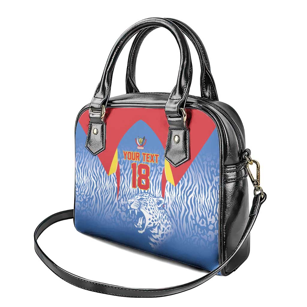 Custom DR Congo Football 2026 Shoulder Handbag Leopard Power Fan Style