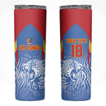 Custom DR Congo Football 2026 Skinny Tumbler Leopard Power Fan Style