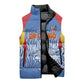Custom DR Congo Football 2026 Sleeveless Puffer Jacket Leopard Power Fan Style