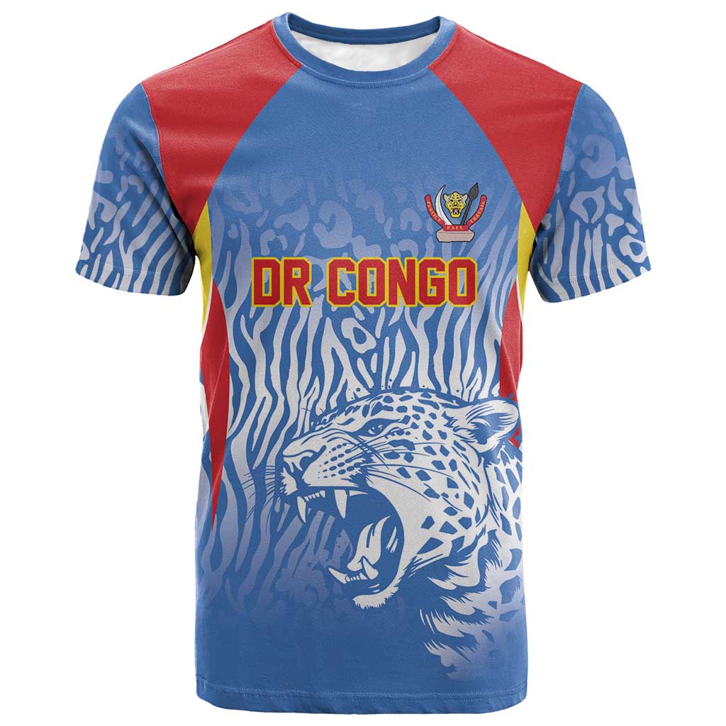 Custom DR Congo Football 2026 T shirt Leopard Power Fan Style