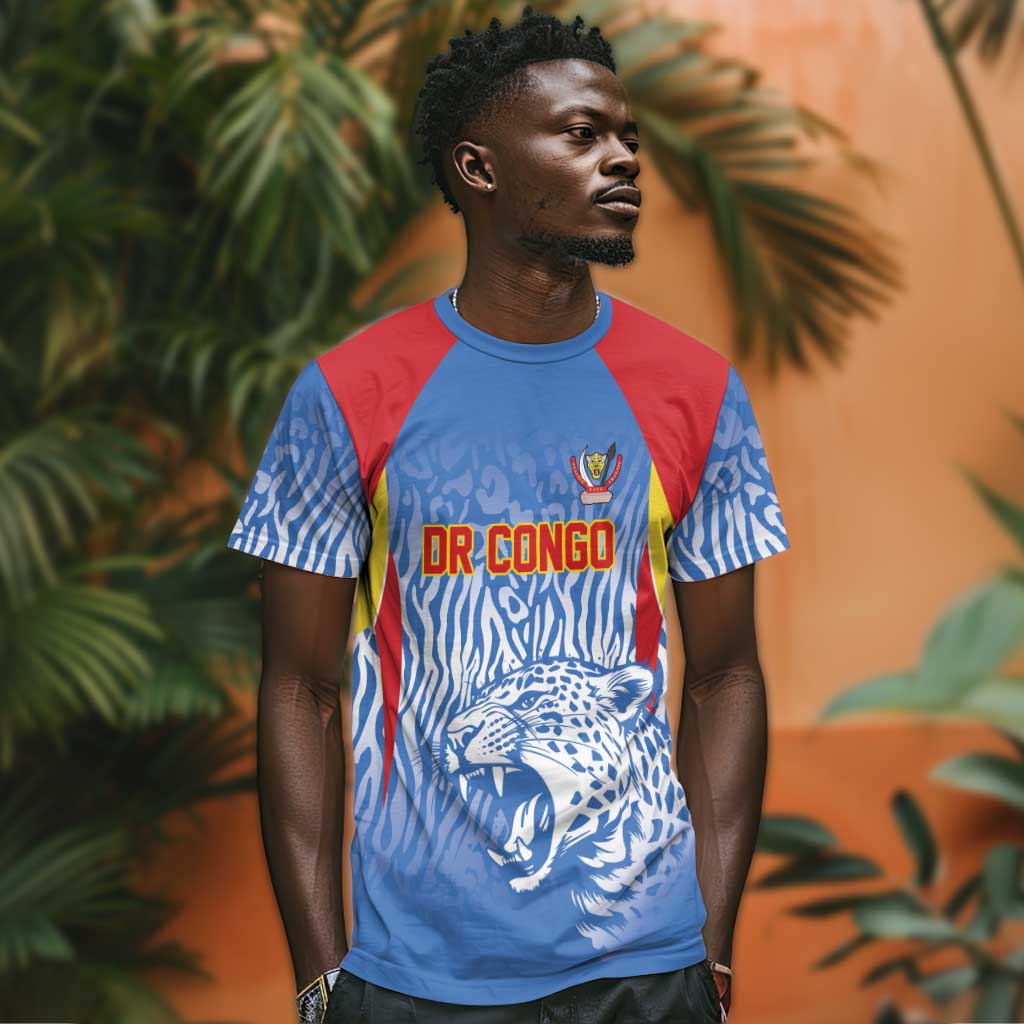 Custom DR Congo Football 2026 T shirt Leopard Power Fan Style