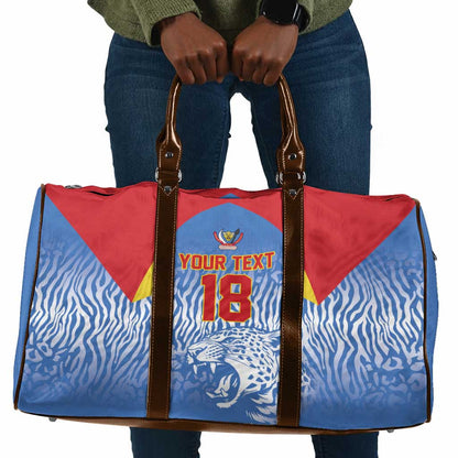 Custom DR Congo Football 2026 Travel Bag Leopard Power Fan Style