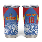 Custom DR Congo Football 2026 Tumbler Cup Leopard Power Fan Style
