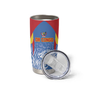 Custom DR Congo Football 2026 Tumbler Cup Leopard Power Fan Style