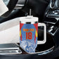 Custom DR Congo Football 2026 Tumbler With Handle Leopard Power Fan Style