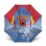 Custom DR Congo Football 2026 Umbrella Leopard Power Fan Style