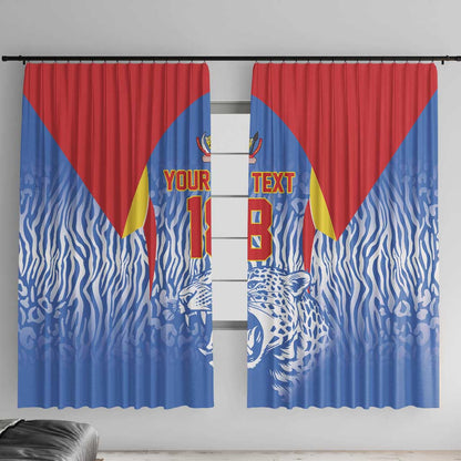 Custom DR Congo Football 2026 Window Curtain Leopard Power Fan Style