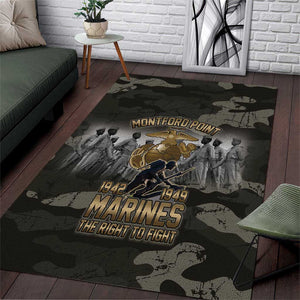 Montford Point Marines 1942-1949 Area Rug The Right to Fight Legacy Tribute