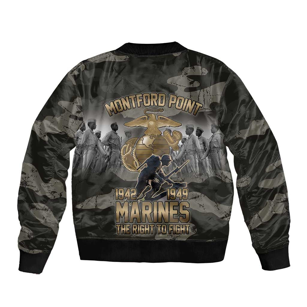 Montford Point Marines 1942-1949 Bomber Jacket The Right to Fight Legacy Tribute