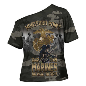 Montford Point Marines 1942-1949 Cross Shoulder Shirt The Right to Fight Legacy Tribute