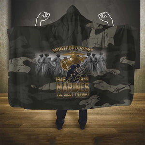 Montford Point Marines 1942-1949 Hooded Blanket The Right to Fight Legacy Tribute