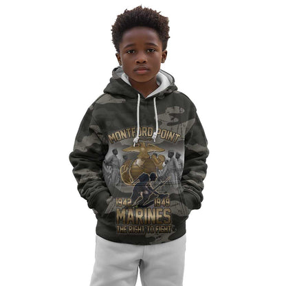 Montford Point Marines 1942-1949 Kid Hoodie The Right to Fight Legacy Tribute