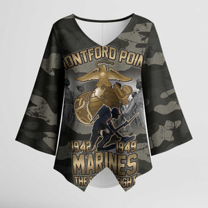 Montford Point Marines 1942-1949 Kimono Sleeve Blouse The Right to Fight Legacy Tribute