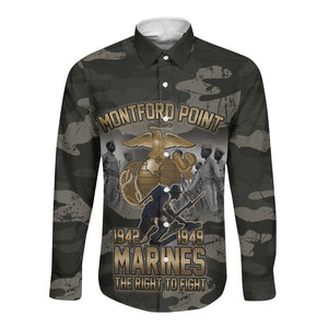 Montford Point Marines 1942-1949 Long Sleeve Button Shirt The Right to Fight Legacy Tribute