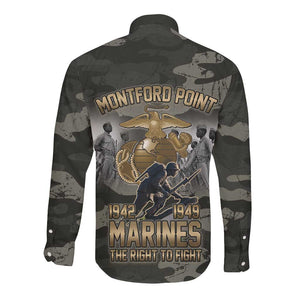 Montford Point Marines 1942-1949 Long Sleeve Button Shirt The Right to Fight Legacy Tribute