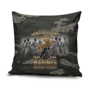 Montford Point Marines 1942-1949 Pillow Cover The Right to Fight Legacy Tribute