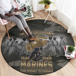 Montford Point Marines 1942-1949 Round Carpet The Right to Fight Legacy Tribute
