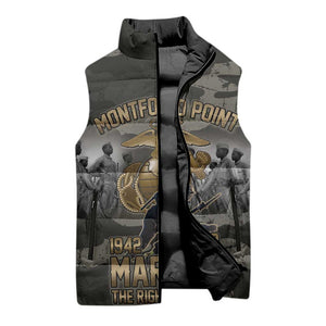 Montford Point Marines 1942-1949 Sleeveless Puffer Jacket The Right to Fight Legacy Tribute