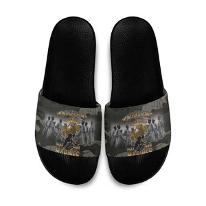 Montford Point Marines 1942-1949 Slide Sandals The Right to Fight Legacy Tribute