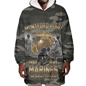 Montford Point Marines 1942-1949 Wearable Blanket Hoodie The Right to Fight Legacy Tribute