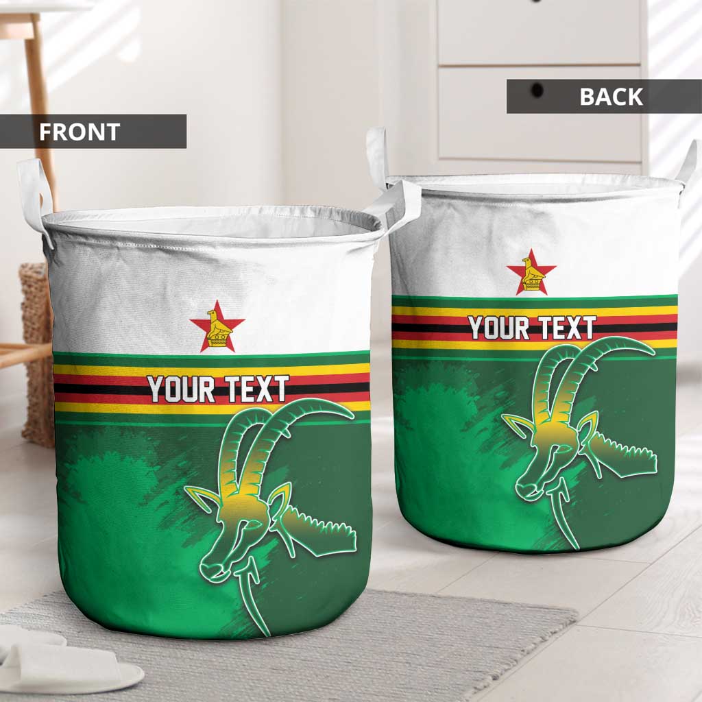 Zimbabwe Rugby Personalized Laundry Basket Charging Sables Spirit