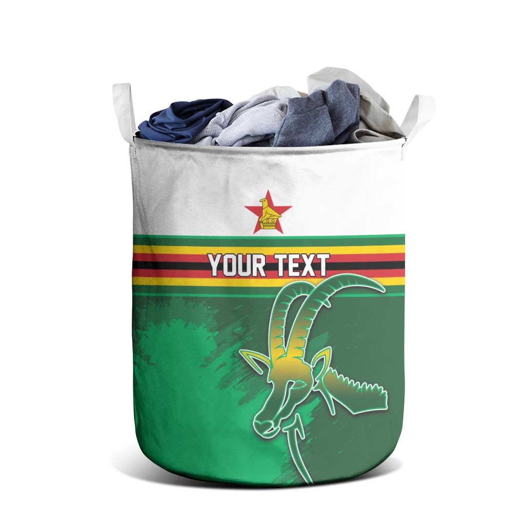 Zimbabwe Rugby Personalized Laundry Basket Charging Sables Spirit