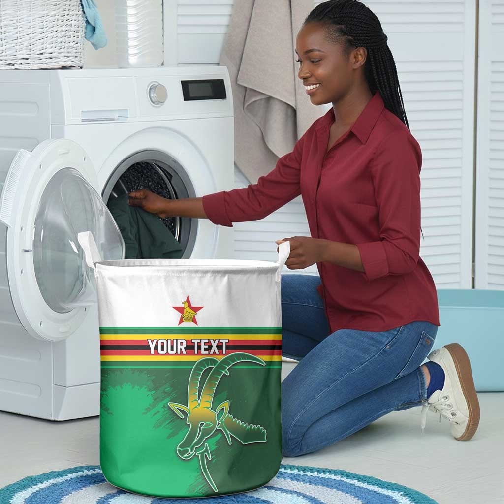 Zimbabwe Rugby Personalized Laundry Basket Charging Sables Spirit