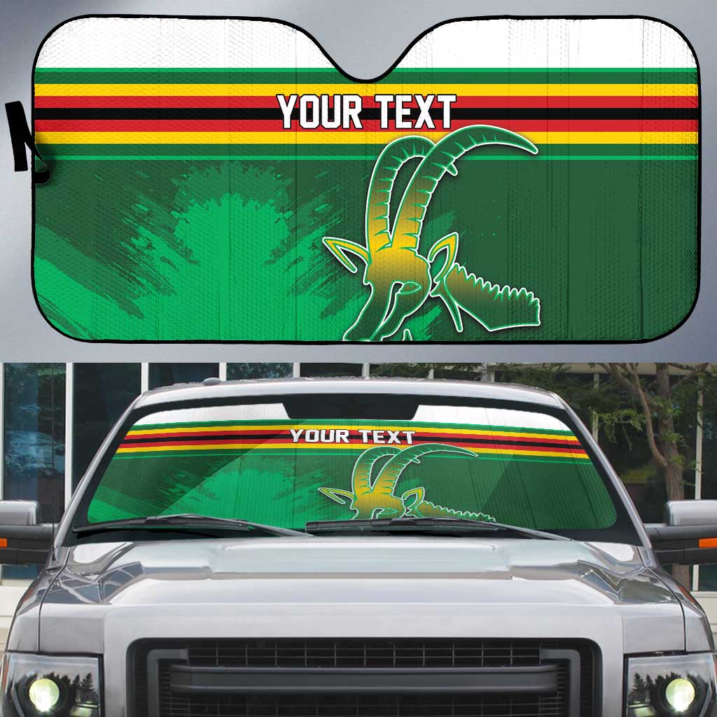 Zimbabwe Rugby Personalized Auto Sun Shade Charging Sables Spirit