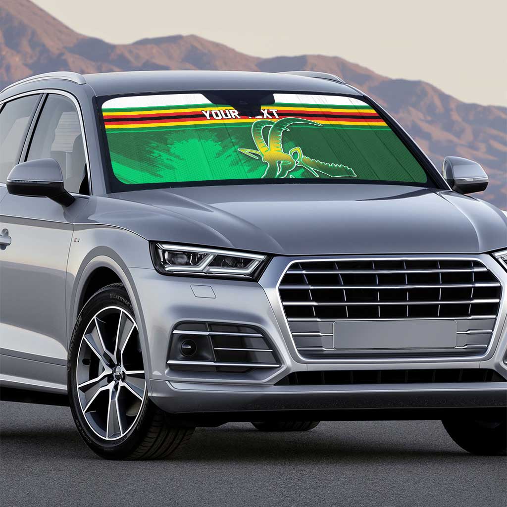 Zimbabwe Rugby Personalized Auto Sun Shade Charging Sables Spirit