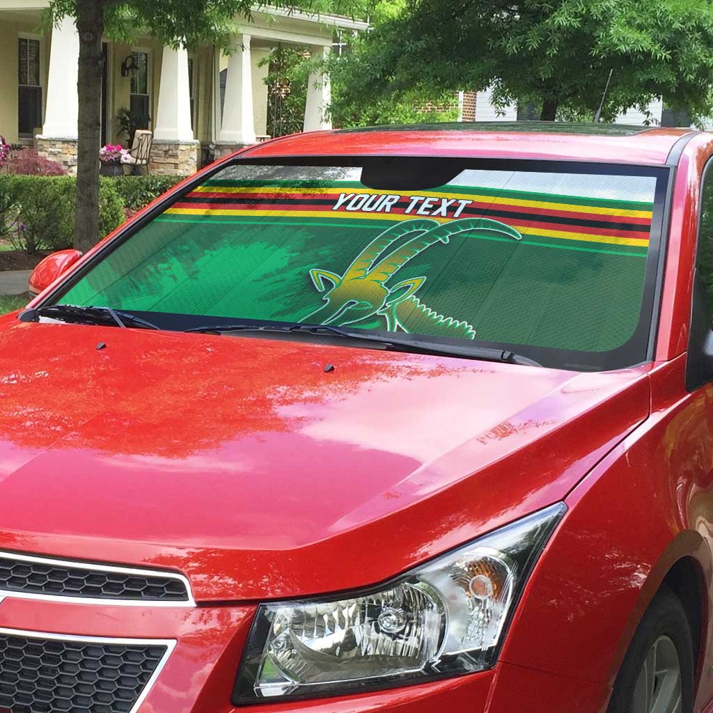 Zimbabwe Rugby Personalized Auto Sun Shade Charging Sables Spirit