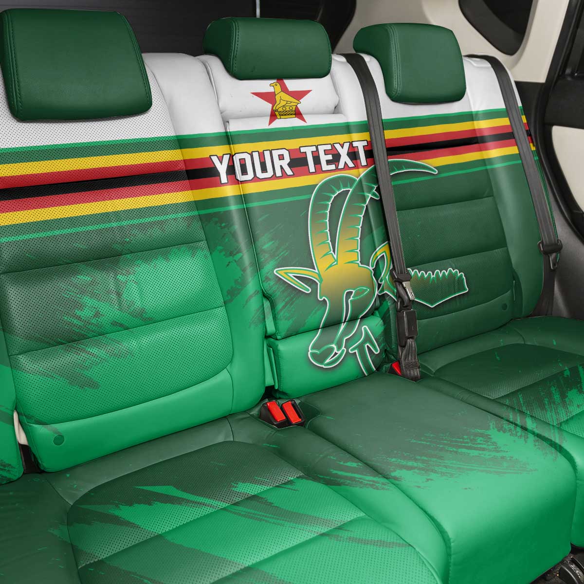 Zimbabwe Rugby Personalized Back Car Seat Cover Charging Sables Spirit