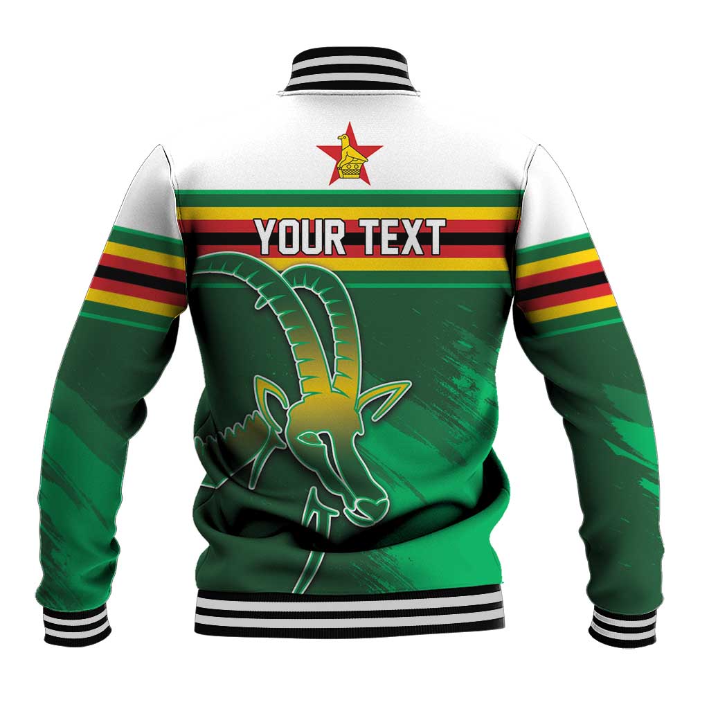 Zimbabwe Rugby Personalized Baseball Jacket Charging Sables Spirit