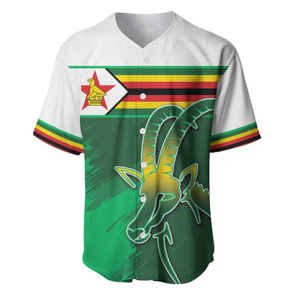 Zimbabwe Rugby Personalized Baseball Jersey Charging Sables Spirit