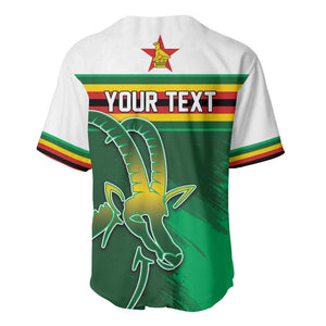 Zimbabwe Rugby Personalized Baseball Jersey Charging Sables Spirit