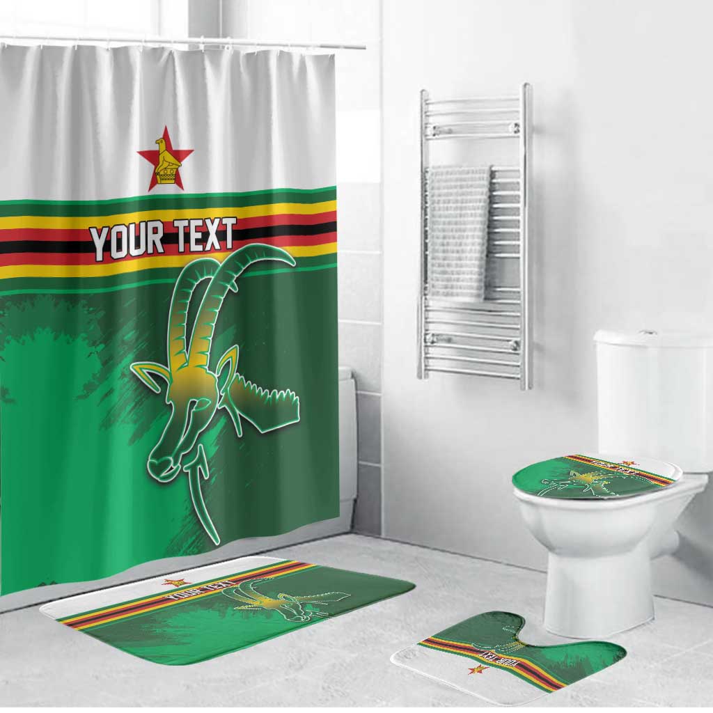 Zimbabwe Rugby Personalized Bathroom Set Charging Sables Spirit