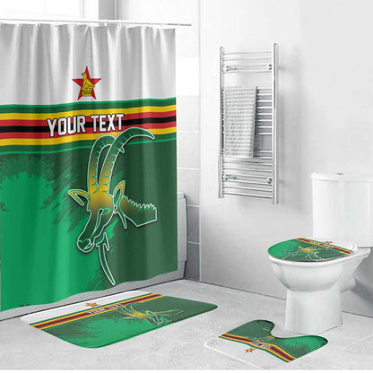 Zimbabwe Rugby Personalized Bathroom Set Charging Sables Spirit