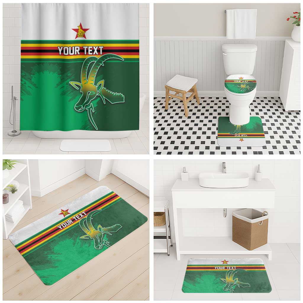 Zimbabwe Rugby Personalized Bathroom Set Charging Sables Spirit