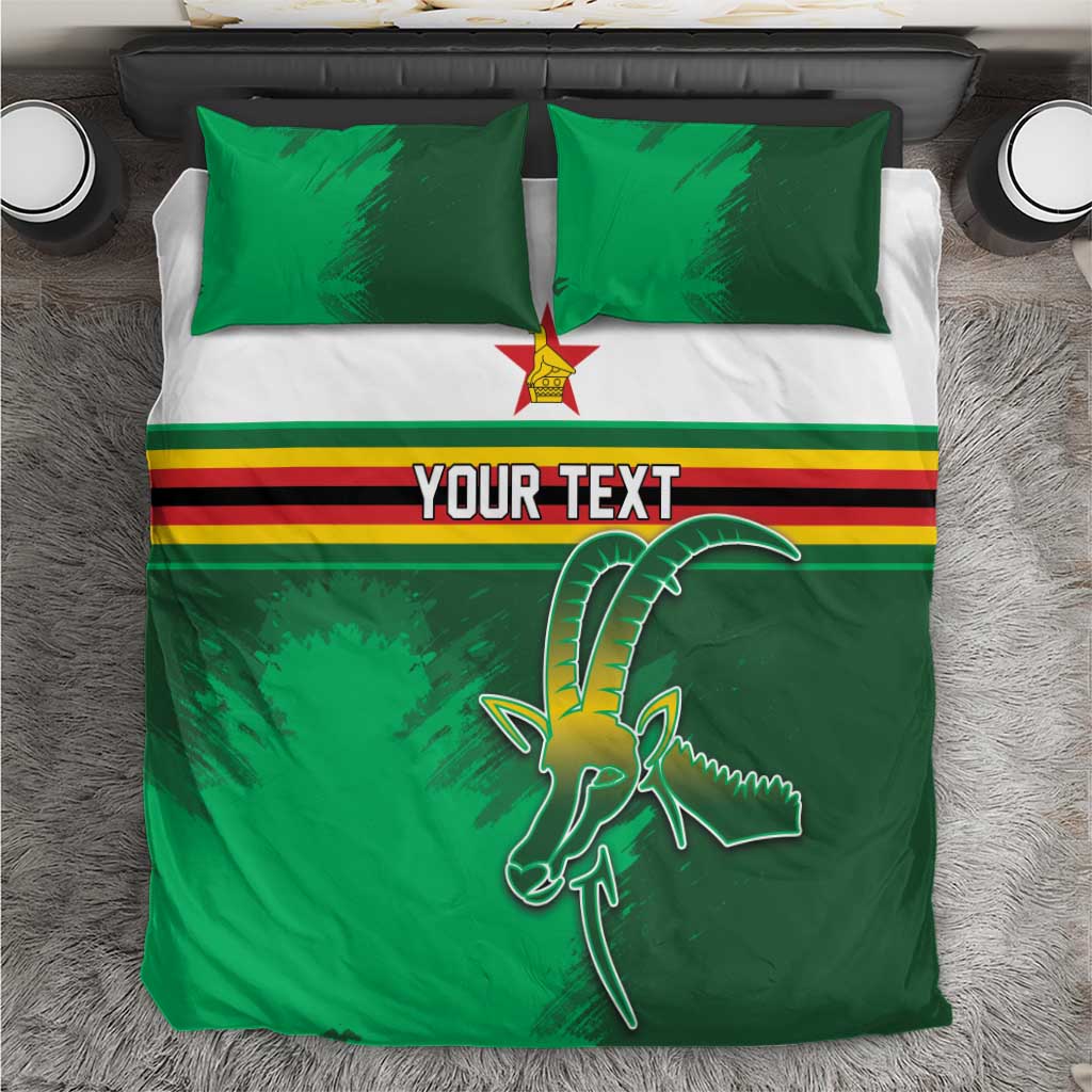 Zimbabwe Rugby Personalized Bedding Set Charging Sables Spirit
