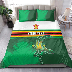 Zimbabwe Rugby Personalized Bedding Set Charging Sables Spirit