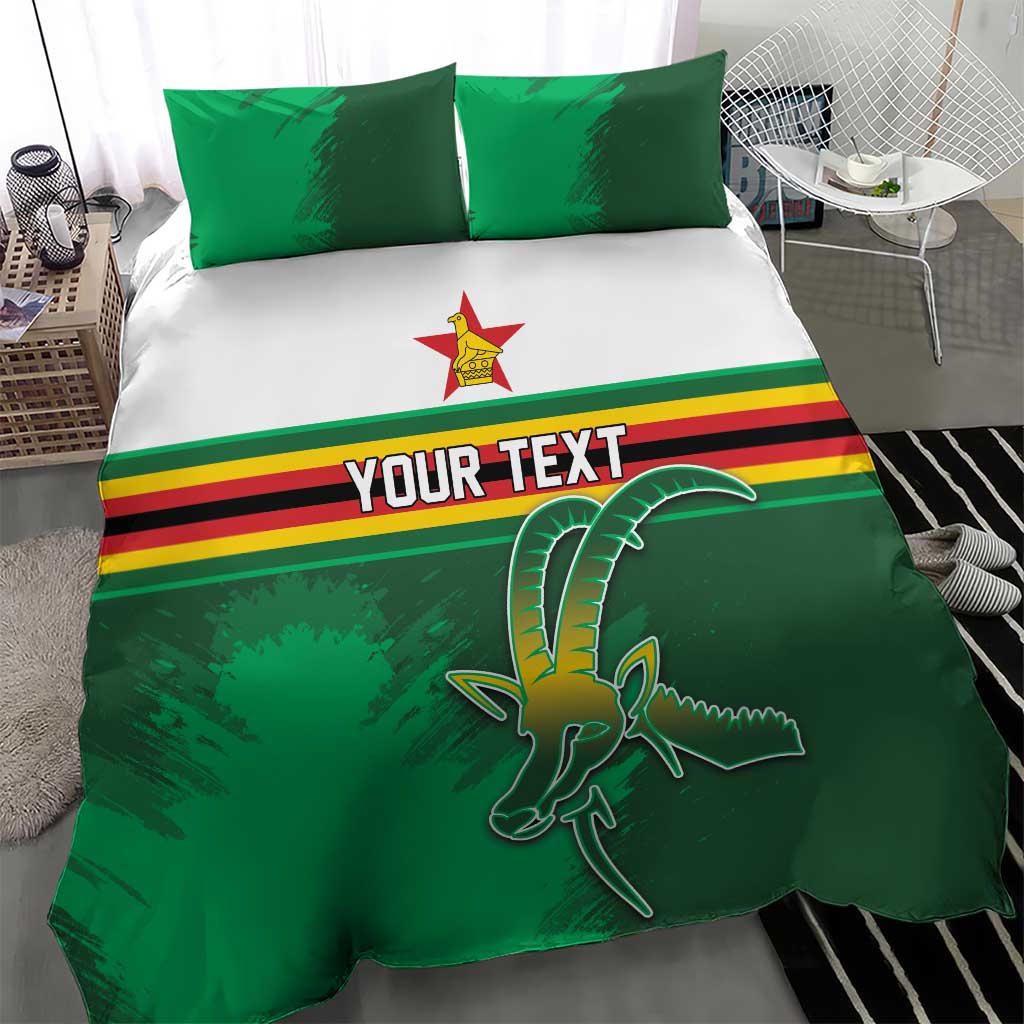 Zimbabwe Rugby Personalized Bedding Set Charging Sables Spirit